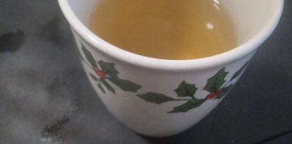 A cup of herbal tea, a gentler natural option for supporting focus and alertness